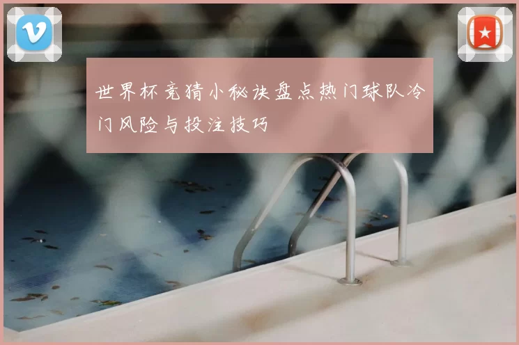 世界杯竞猜小秘诀盘点热门球队冷门风险与投注技巧